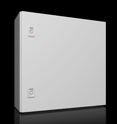 Rittal AX IP66 Compact Enclosure 500x500x210mm grey painted steel enclosure c/w two cam locks