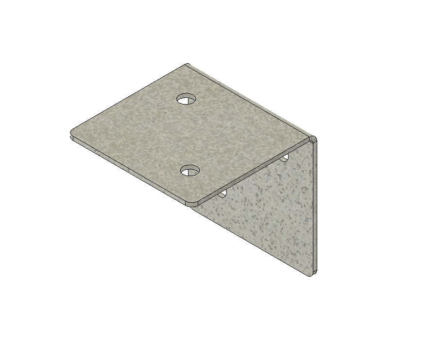 100x100x3mm galvanised steel angle bracket