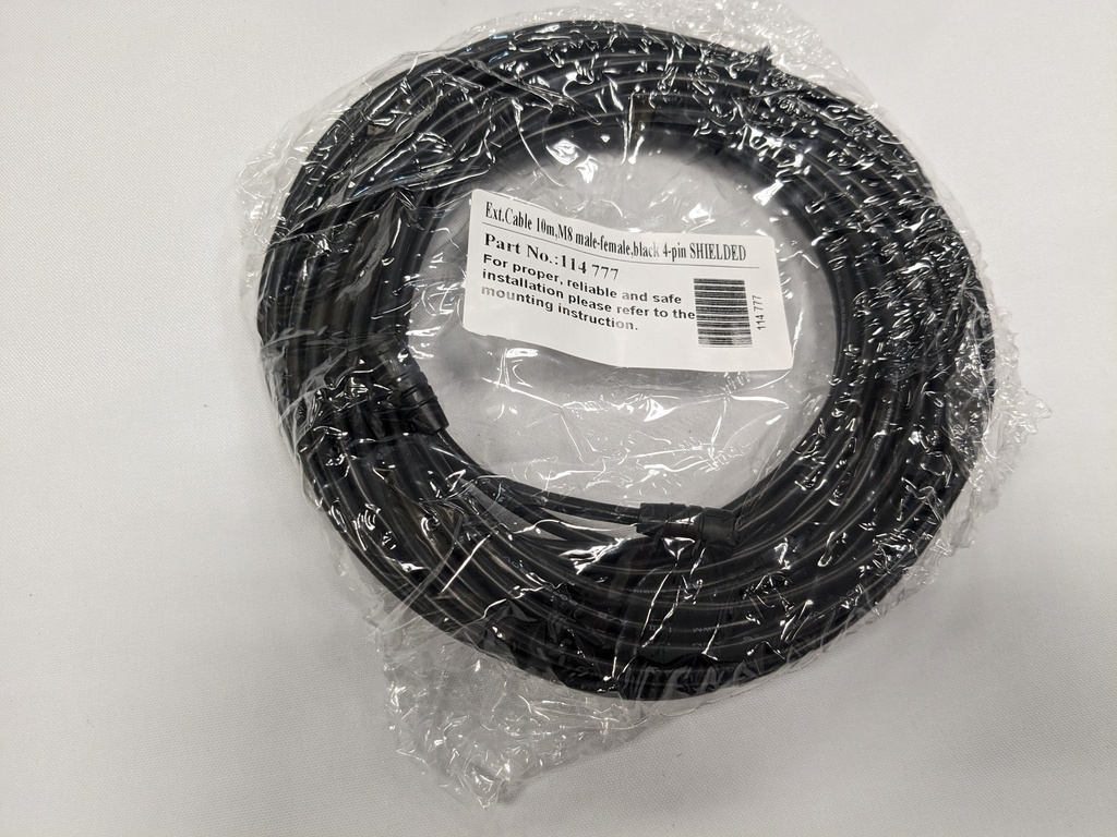 Light curtain extension 4 pin black/black male/female 10m