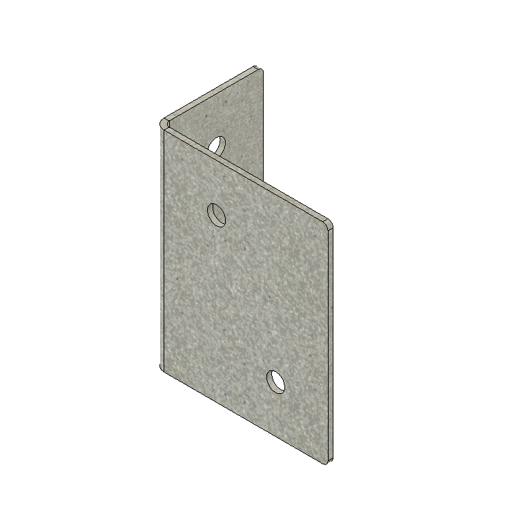 120x60mm 3mm galvanised steel angle bracket  